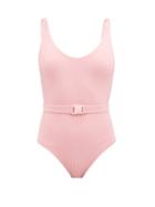 Melissa Odabash - St Tropez Ribbed Swimsuit - Womens - Blush