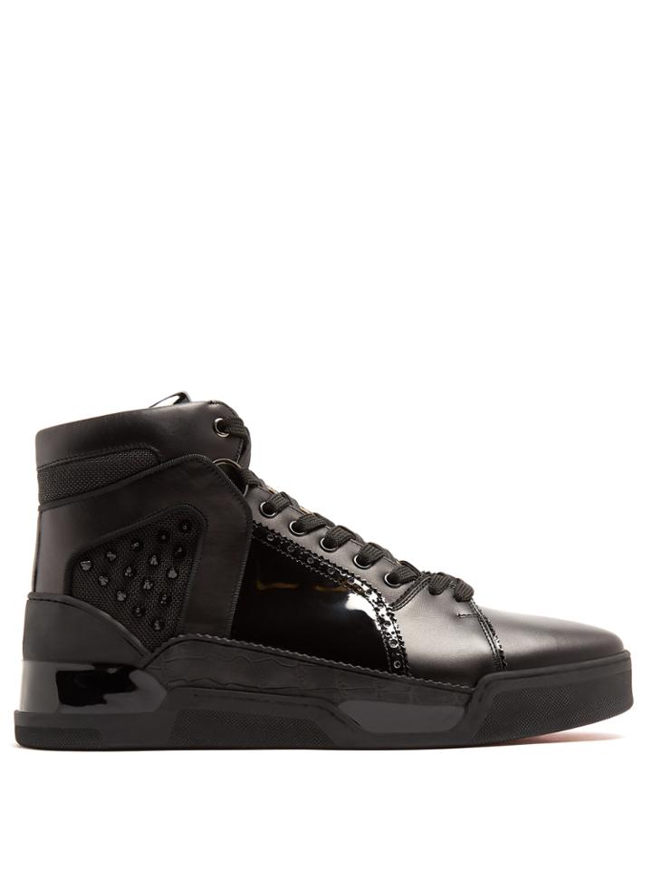 Christian Louboutin Loubikick Spike High-top Leather Trainers