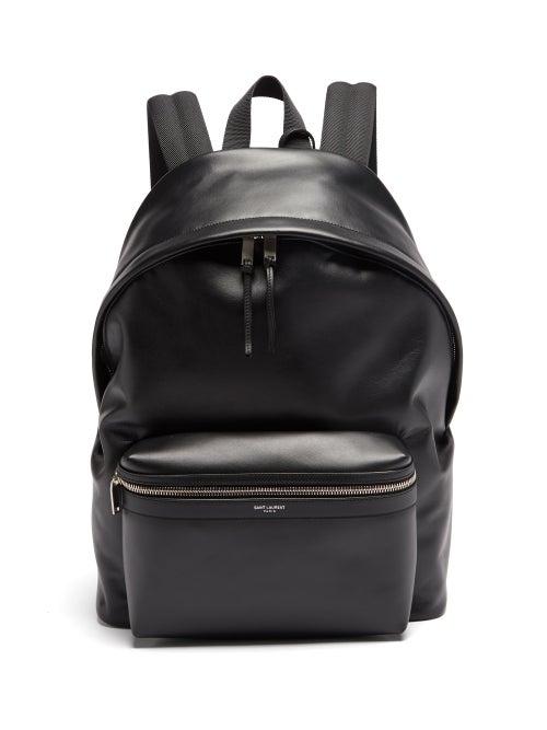 Saint Laurent - City Leather Backpack - Mens - Black