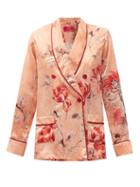 Matchesfashion.com F.r.s - For Restless Sleepers - Ate Phoenix-print Silk-satin Jacket - Womens - Pink Print