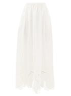 Matchesfashion.com Rhode - Owen Broderie-anglaise Cotton Maxi Skirt - Womens - Ivory