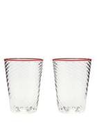 Matchesfashion.com Campbell-rey - X Laguna B Set Of Two Cosima Highball Glasses - Red Multi