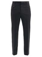 Matchesfashion.com Maison Margiela - Four-stitches Wool-blend Twill Slim-leg Trousers - Mens - Black