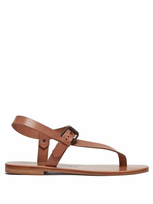 Matchesfashion.com Lvaro - Andreina Leather Sandals - Womens - Dark Tan