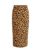 Diane Von Furstenberg Leopard-print Stretch-cady Pencil Skirt