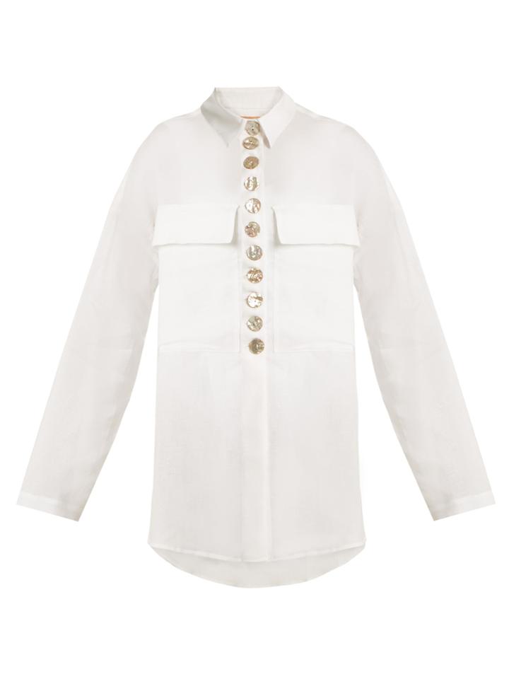Albus Lumen Fisherman Oversized Linen Shirt