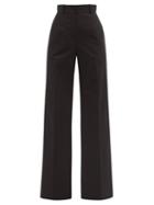 Matchesfashion.com Another Tomorrow - Tailored Cotton-blend Wide-leg Trousers - Womens - Black