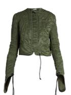 J.w.anderson Squiggle-drawstring Satin-twill Bomber Jacket