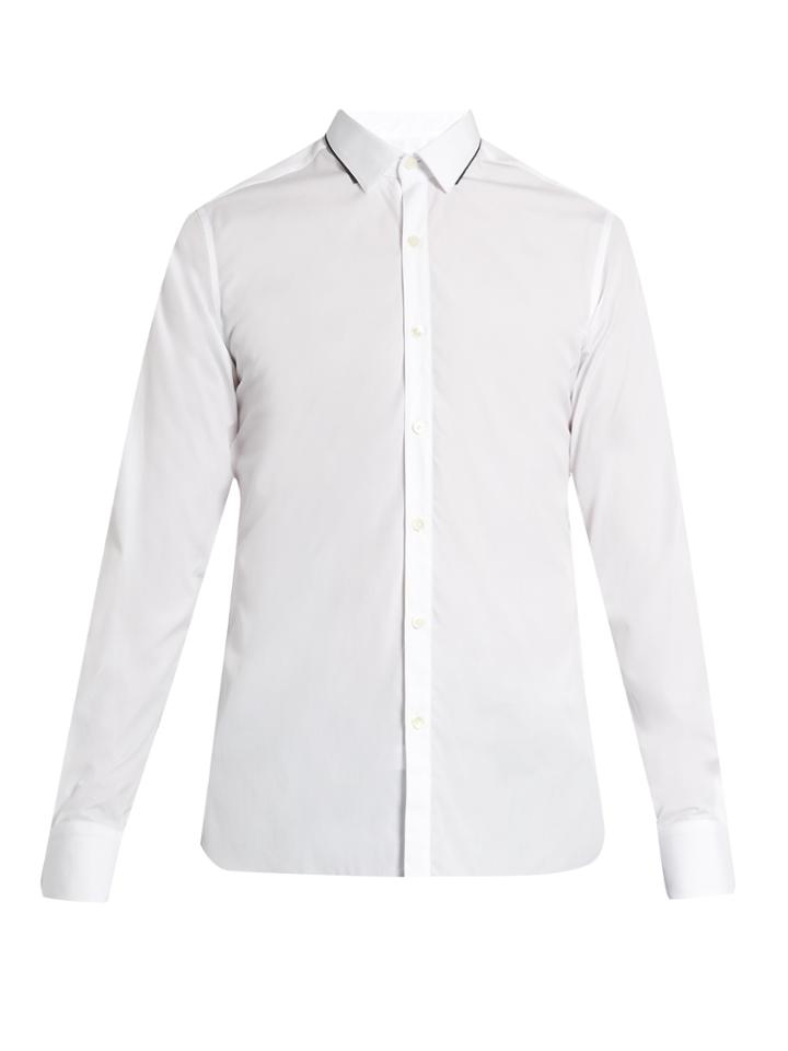Lanvin Collar-contrast Single-cuff Cotton Shirt