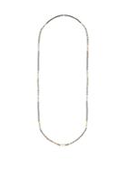Luis Morais - Sapphire, 14kt Gold & Glass Beaded Necklace - Mens - Blue Multi