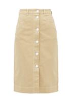 Matchesfashion.com See By Chlo - Buttoned High-rise Brushed-cotton Skirt - Womens - Beige