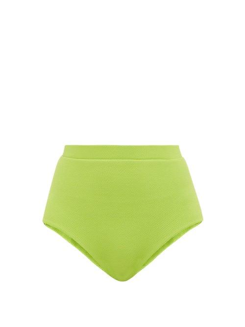 Cossie + Co - The Lucinda High-rise Bikini Briefs - Womens - Lime Green
