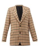 Matchesfashion.com Ami - Single Breasted Checked Wool Blazer - Womens - Brown Multi
