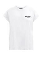 Balmain - Logo-print Cotton-jersey T-shirt - Womens - White Black