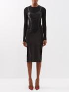 Dolce & Gabbana - Corset-panel Jersey Dress - Womens - Black