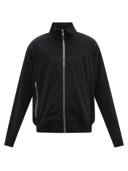 Rick Owens - Zipped Cotton-jersey Track Jacket - Mens - Black