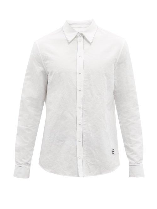 Erdem - Serge Logo-embroidered Cotton-blend Shirt - Mens - White