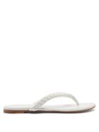 Gianvito Rossi - Tropea Braided Leather Flip-flops - Womens - White