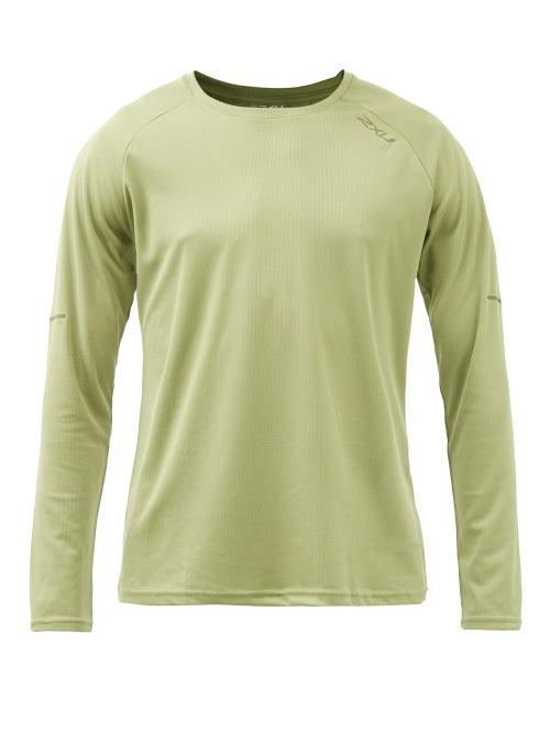 2xu - Aero Technical-jersey Long-sleeved Top - Mens - Green