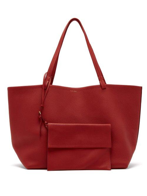 Matchesfashion.com The Row - Park Grained Leather Bag - Womens - Red