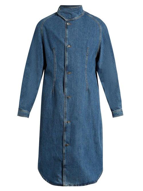 Matchesfashion.com Jw Anderson - High Neck Denim Jacket - Mens - Indigo