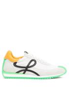 Loewe - Flow Leather Runner Trainers - Womens - Green White