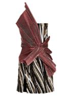 Halpern Asymmetric Sequin-embellished Strapless Mini Dress