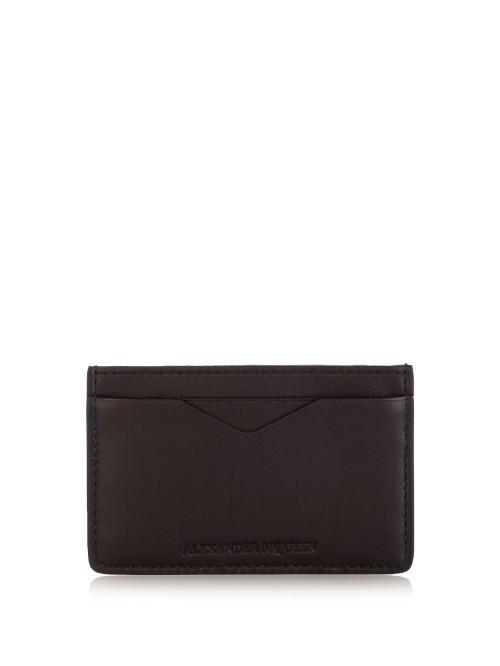 Alexander Mcqueen Ribcage-embossed Leather Cardholder