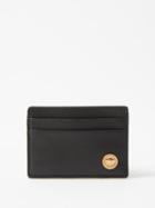 Versace - Medusa-medallion Clipped Leather Cardholder - Mens - Black