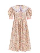 Horror Vacui - Antonia Floral-print Cotton-poplin Midi Dress - Womens - Pink Multi