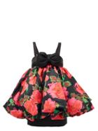 Matchesfashion.com Richard Quinn - Puffed Floral-print Satin Mini Dress - Womens - Black Multi