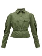 Matchesfashion.com Symonds Pearmain - Belted Cotton Gabardine Jacket - Womens - Khaki