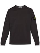 Matchesfashion.com Stone Island - Logo Patch Cotton Sweatshirt - Mens - Grey