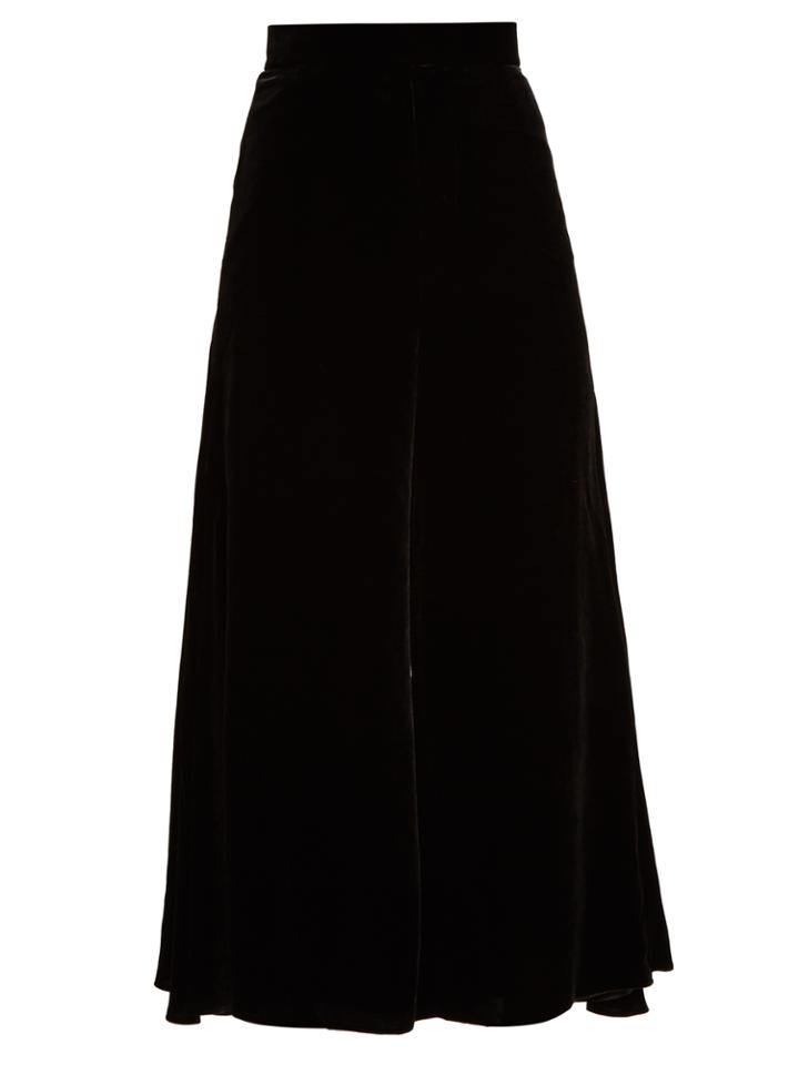 Peter Pilotto High-rise Velvet Culottes