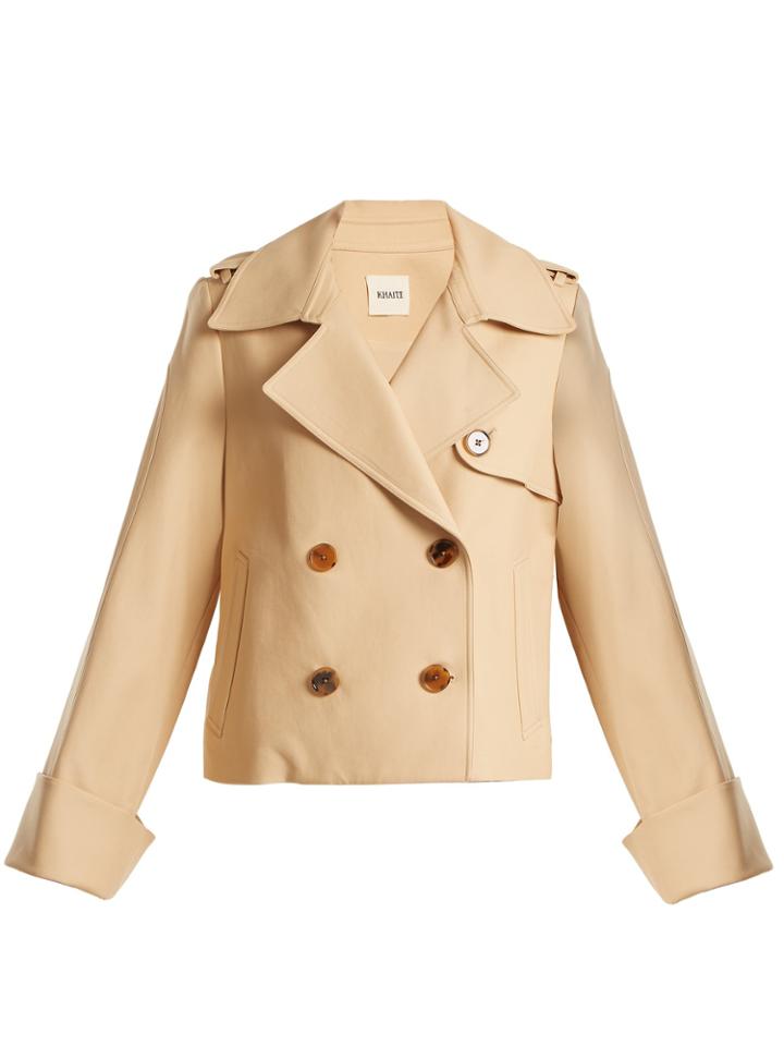 Khaite Bianca Double-breasted Cotton Jacket