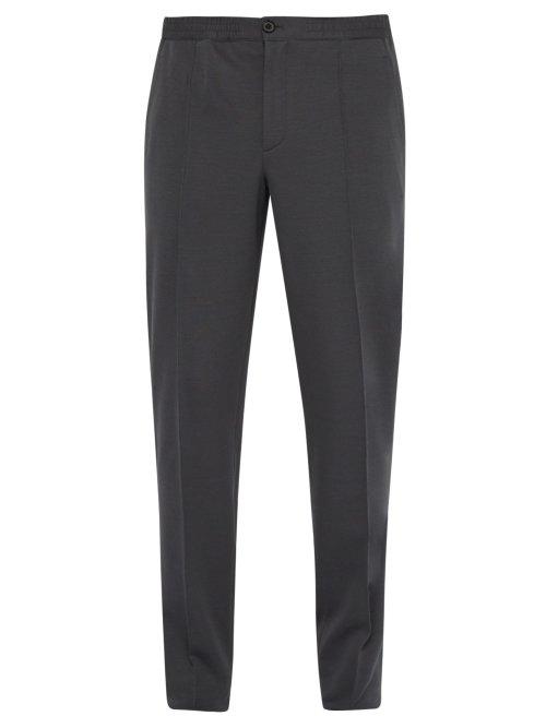 Matchesfashion.com Lanvin - Mid Rise Slim Fit Cotton Trousers - Mens - Grey