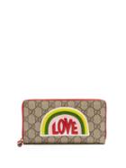 Matchesfashion.com Gucci - Love Appliqu Gg Supreme Wallet - Womens - Multi