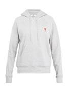Ami Logo-embroidered Hooded Cotton Sweatshirt