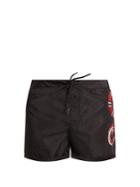 Gucci Snake-print Taffeta Swim Shorts