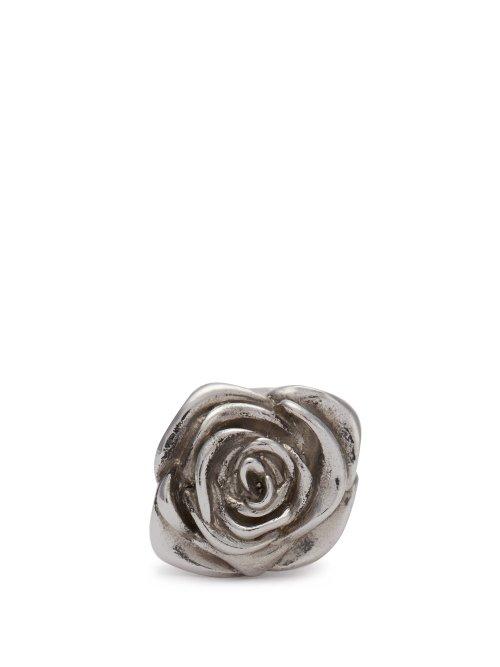 Matchesfashion.com Alan Crocetti - Rose Meditative Sterling Silver Cuff - Mens - Silver