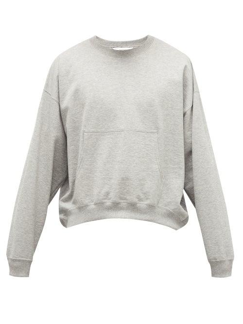 Matchesfashion.com Sasquatchfabrix - Curved-hem Cotton-jersey Sweater - Mens - Grey
