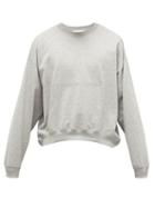 Matchesfashion.com Sasquatchfabrix - Curved-hem Cotton-jersey Sweater - Mens - Grey