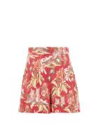 Matchesfashion.com Peter Pilotto - High Rise Floral Print Shorts - Womens - Red Multi