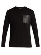 Fendi Leather-patch Wool Sweater
