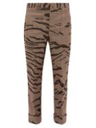 Matchesfashion.com Neil Barrett - Zebra Jacquard Plaid Twill Trousers - Mens - Multi