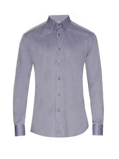 Brioni Button-down Collar Cotton Shirt