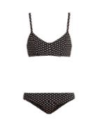 Lisa Marie Fernandez Genevieve Polka-dot Print Bonded Bikini