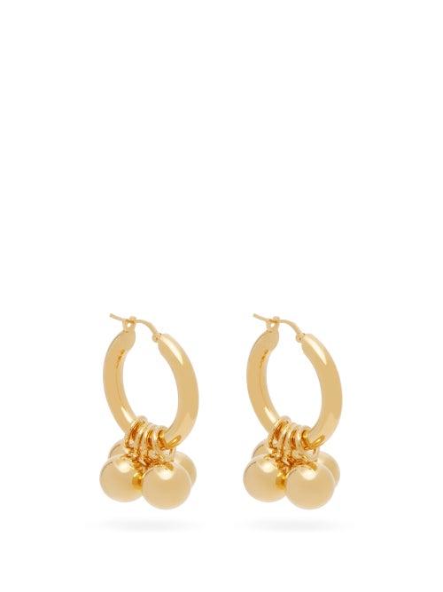 Matchesfashion.com Jil Sander - Sphere-drop Hoop Earrings - Womens - Gold