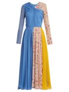 Carolina Herrera V-neck Terazzo-print Silk Dress