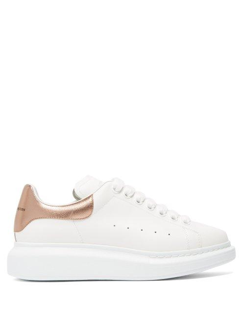 Matchesfashion.com Alexander Mcqueen - Raised Sole Low Top Leather Trainers - Womens - White Multi